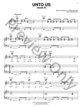 Unto Us piano sheet music cover